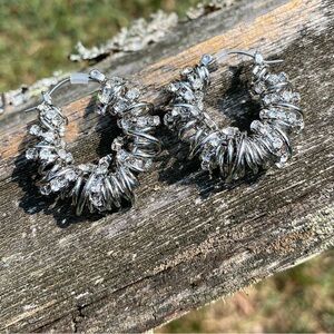 Beautiful silver crystal earrings